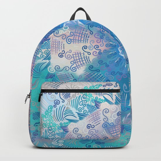 Tropical Mandala (blue) Backpack