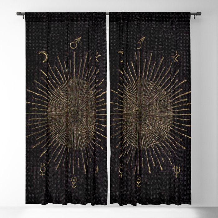 Astronomy Symbols Blackout Curtain