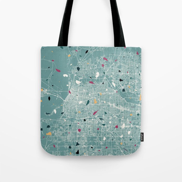 MEMPHIS - USA. Terrazzo City Map Tote Bag