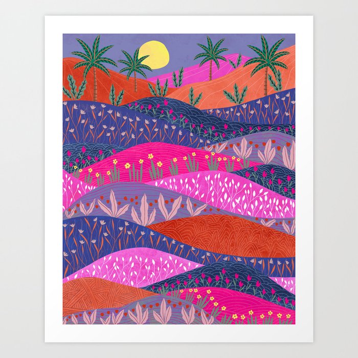 Sunset Mountains Art Print