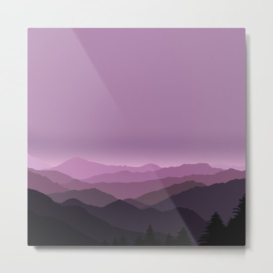 Purple mountains Metal Print