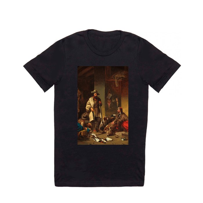The Trapper's Cabin, 1858 by John Mix Stanley T Shirt