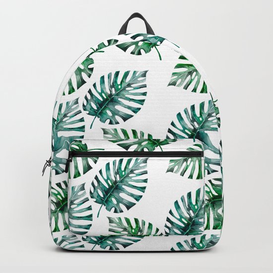 Tropical Foliage Monstera Pattern on #Society6 Backpack