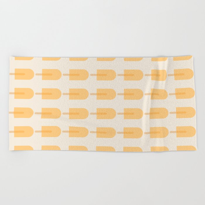 Orange Popsicle Pattern Beach Towel