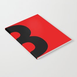 Letter B (Black & Red) Notebook