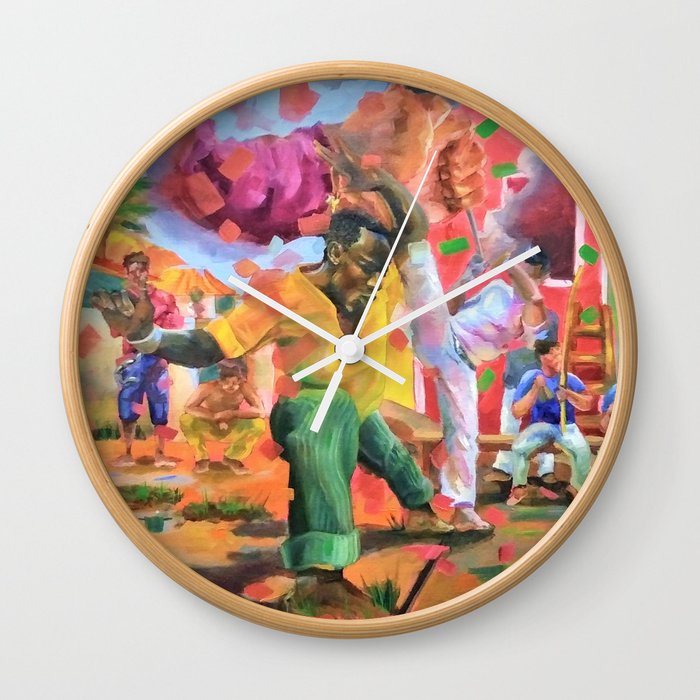 Origins of Capoeira Wall Clock