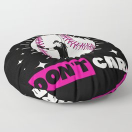 Pitcher Hair Don't Care Softball Girl Floor Pillow