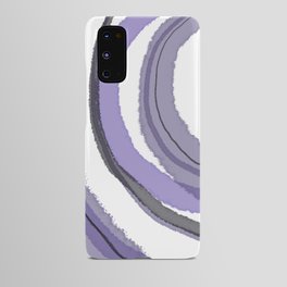 Abstract Sea Waves Light Purple and Grey Minimalist Abstract Watercolor Painting Android Case