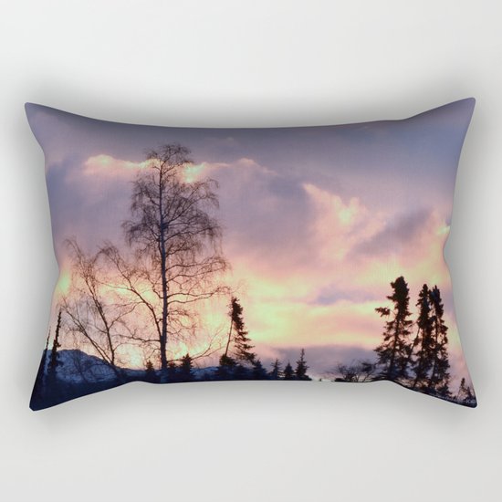 Rose Serenity Sky Rectangular Pillow