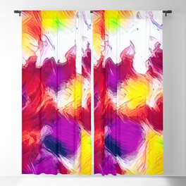 Colorful Palette Knife Abstract Blackout Curtain