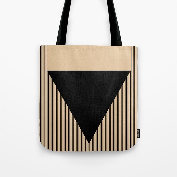 Black Triangle Tote Bag