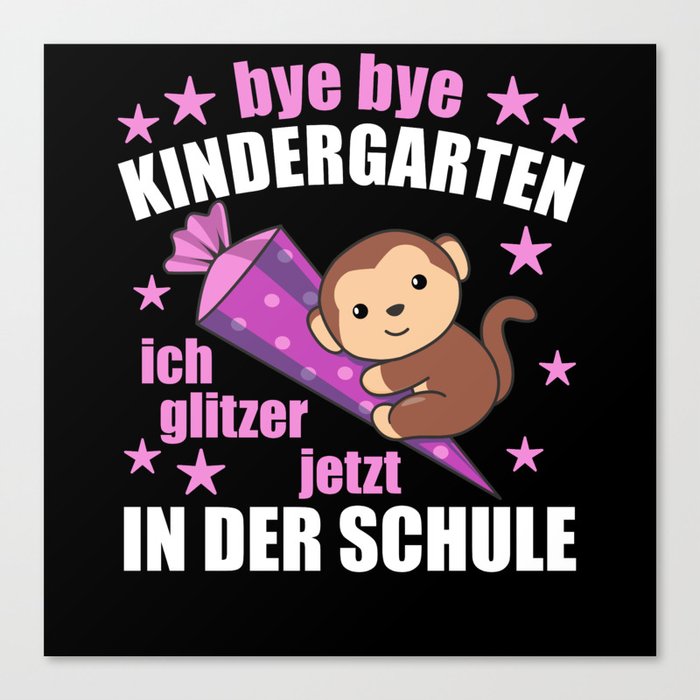 Monkey School Enrolment Kindergarten Canvas Print