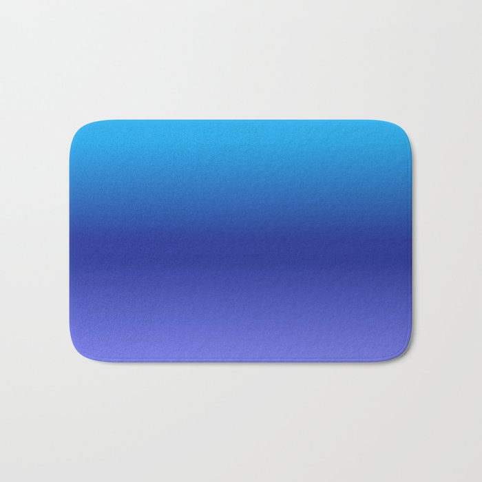 SHADES OF BLUE. Ombre color pattern  Bath Mat