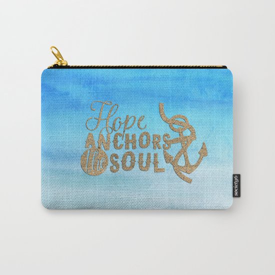 Hope anchors the soul - Typography maritime Carry-All Pouch