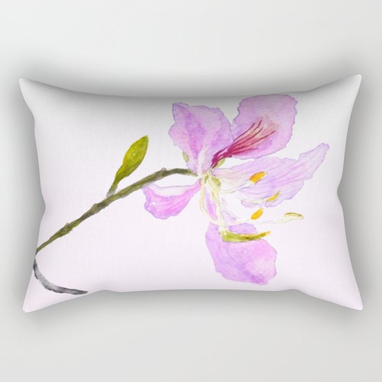 purple Buahinia Rectangular Pillow