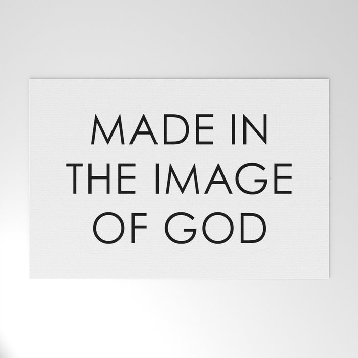 Made in the image of God Welcome Mat