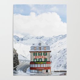 Hotel Belvedere in Switzerland Poster