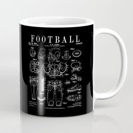 American Football Old Vintage Patent Drawing Print Coffee Mug