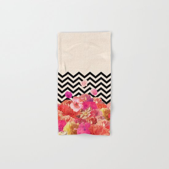 Chevron Flora II Hand & Bath Towel