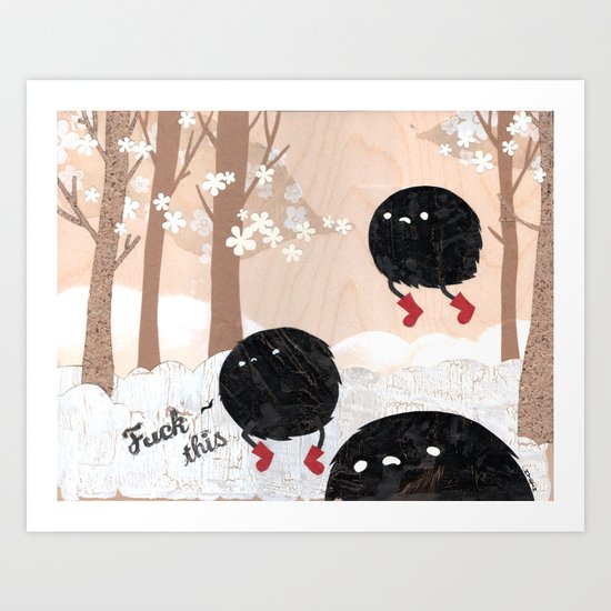 Mr. Furry Pants Art Print