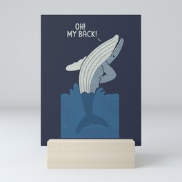 Bad Back Whale Mini Art Print