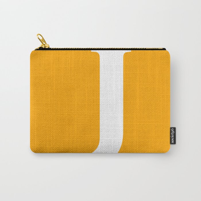 J MONOGRAM (WHITE & ORANGE) Carry-All Pouch