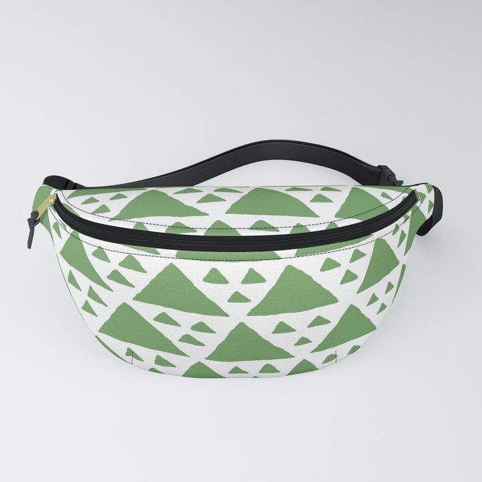 Triangles Big and Small in green Fanny Pack