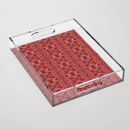 Red Abstract Acrylic Tray
