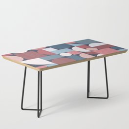 Retro Geometric Abstract Art Americana 2 Coffee Table