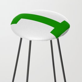Number 1 (Green & White) Counter Stool