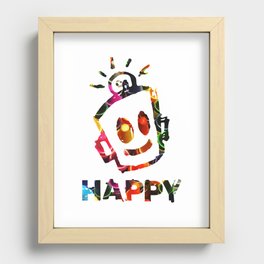 Crayon HAPPY Recessed Framed Print