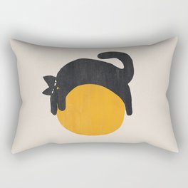Cat with ball Rectangular Pillow