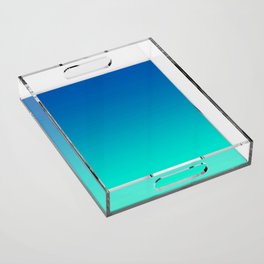 Teal Mint Ombre Acrylic Tray