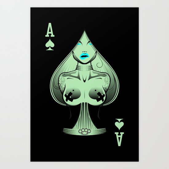 Ace of Spades Art Print
