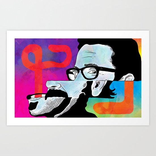 "Thinky Pain" by Steven Fiche Art Print