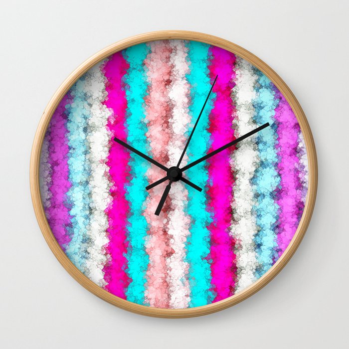 Colored clouds Wall Clock