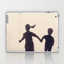Girl And Boy With Balloons Laptop Skin