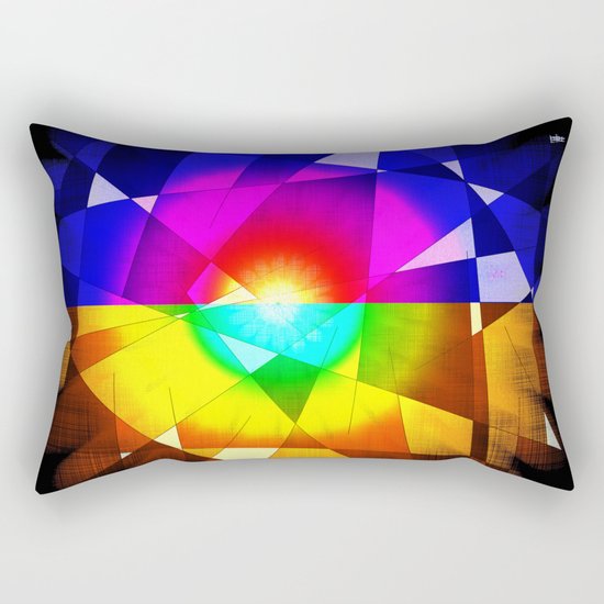 lined color flash Rectangular Pillow