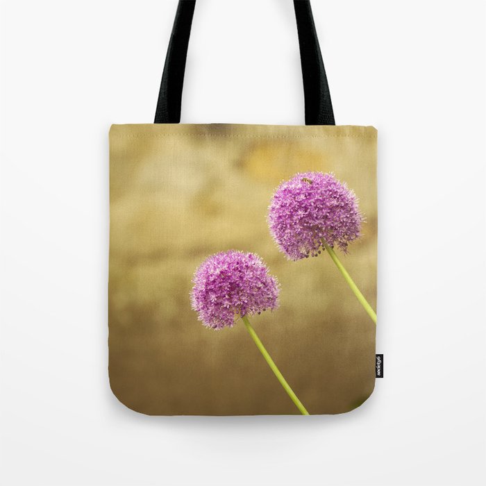 Allium Flowers | Purple Botanical Florals Tote Bag