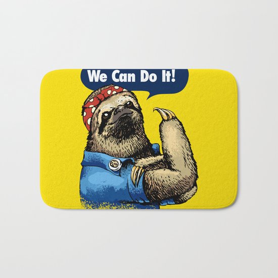 We Can Do It Sloth Bath Mat