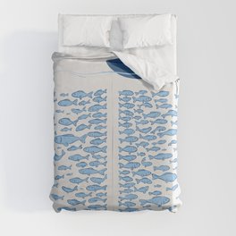 217 Finicky Fish (plenty of fish in the sea) Duvet Cover