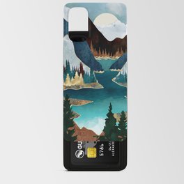 River Vista Android Card Case | Vista, Mountains, Abstract, Valley, River, Brown, Nature, Waves, Trees, Landscape 
