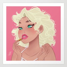 LIPSTICK - Cosmetic Collection (Pink) Art Print