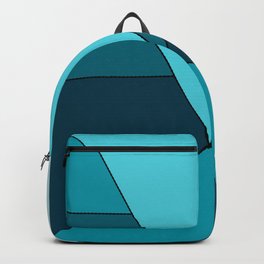 water palette on abstract geometrical patchwork  Backpack