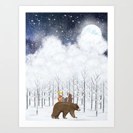 the white forest Art Print