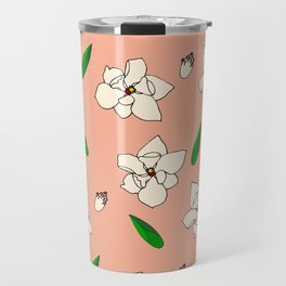Southern Magnolia in pink Travel Mug