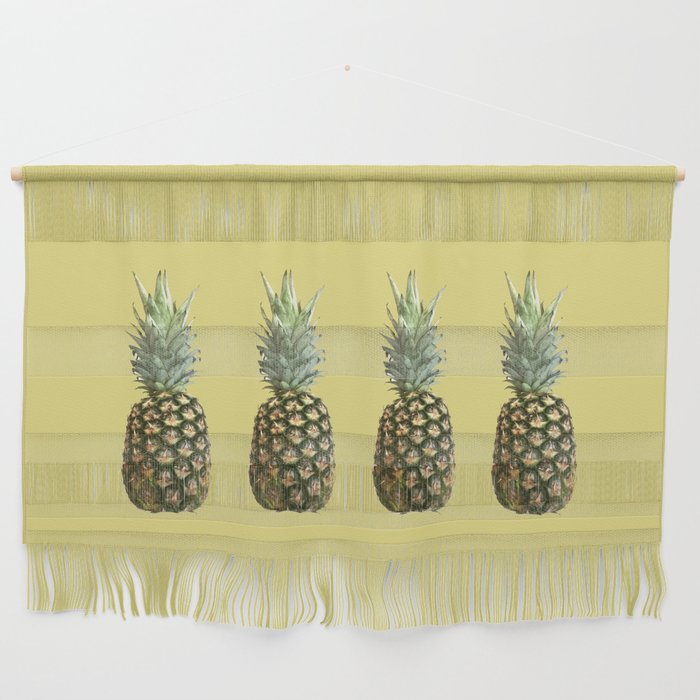 Four Juicy Pineapples Summer Fruits Series Wall Hanging