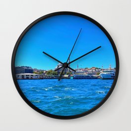 View of Blue Mosque, Istanbul, Turkey Wall Clock | Istanbul, Boats, Mosque, Nature, Europe, Blue, Summer, Landscape, Travel, Arabian 