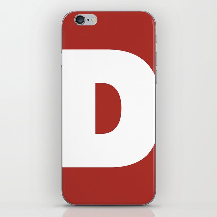 D (White & Maroon Letter) iPhone Skin