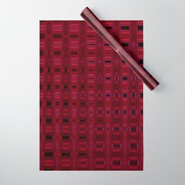 Crimson Red And Black Irregular Pattern Wrapping Paper